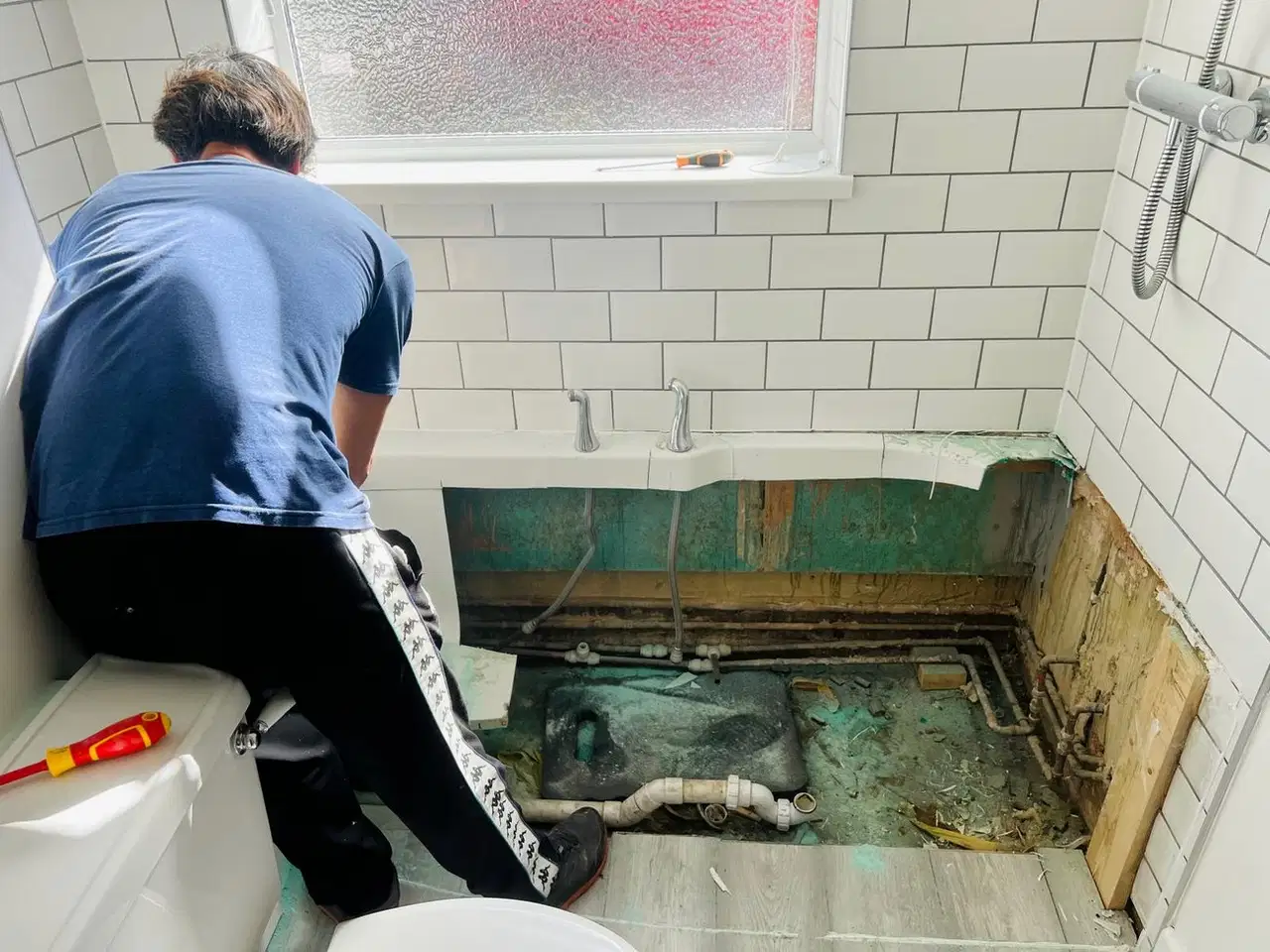 Bathroom renovation work